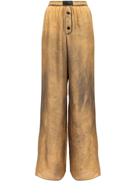MM6 Maison Margiela distressed-finish flared trousers - Yellow - zdjęcie produktu nr 1