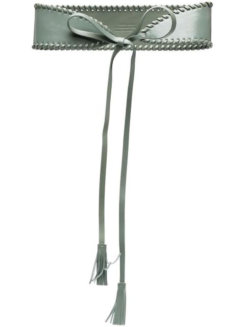 TWINSET tassel-detail leather sash belt - Green - zdjęcie produktu nr 1