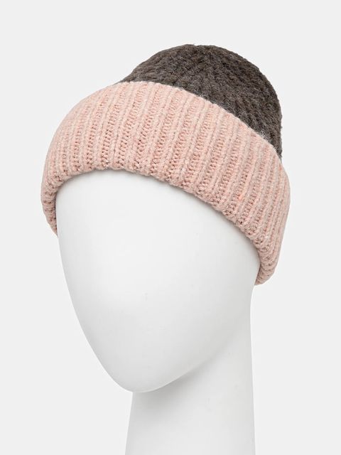 United Colors of Benetton czapka z domieszką wełny kolor brązowy 6NWBDA01L - zdjęcie produktu nr 2