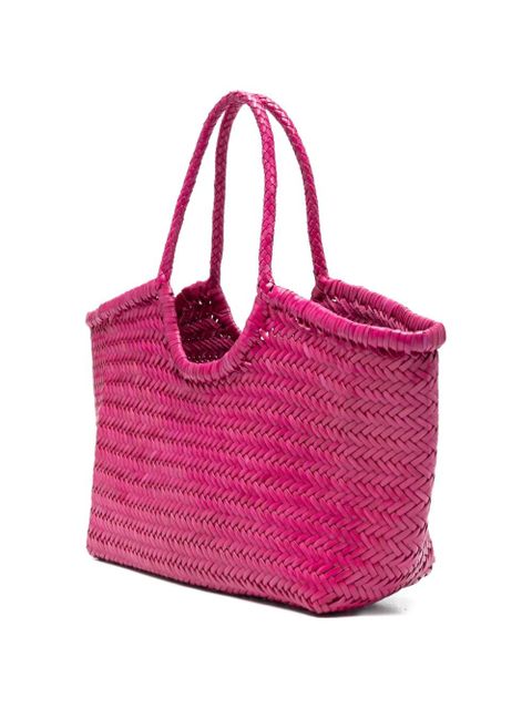 DRAGON DIFFUSION leather woven shoulder bag - Pink