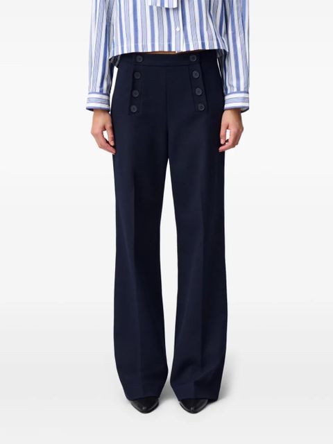 Claudie Pierlot flared sailor trousers - Blue