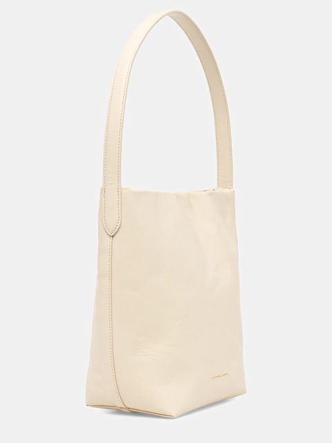 Liviana Conti torebka skórzana kolor beżowy A5WA62 - zdjęcie produktu nr 2