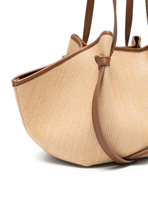 Yuzefi Mochi knotted-strap woven tote bag - Neutrals