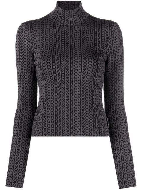 Marc Jacobs The Monogram compact-knit mock-neck jumper - Grey - zdjęcie produktu nr 1