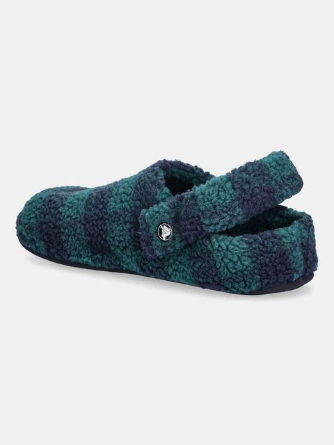 Crocs kapcie Classic Buff Check Cozzzy Slipper kolor granatowy 210755