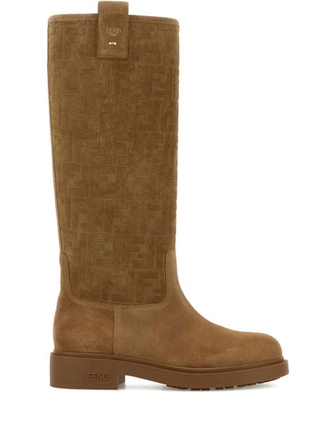 FENDI suede knee-high boots - Brown - zdjęcie produktu nr 1