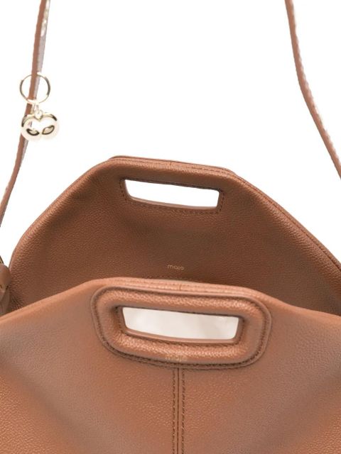 Maje fringed leather tote bag - Brown