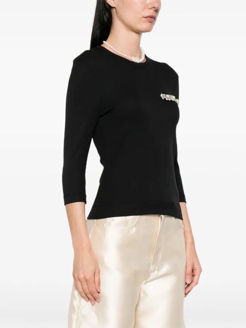 Simone Rocha embellished top - Black