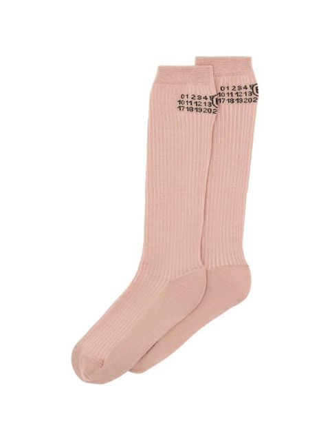 MM6 Maison Margiela logo-detail socks - Pink - zdjęcie produktu nr 2