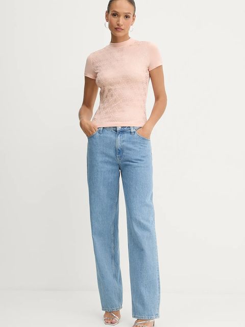 Guess t-shirt damski kolor pomarańczowy W4BI26 J1314 - zdjęcie produktu nr 2