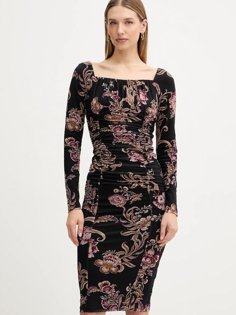 Marciano by Guess sukienka HOLLY kolor czarny midi dopasowana 5BGK15 6350A - zdjęcie produktu nr 1