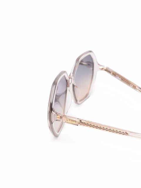 Chloé Eyewear Esther oversized-frame sunglasses - Neutrals
