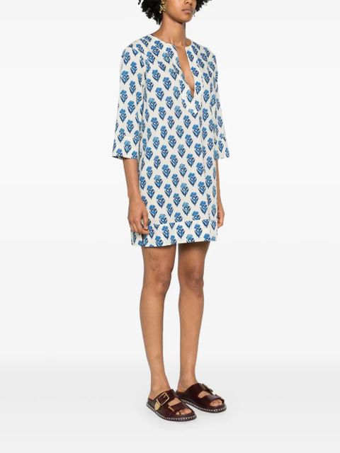 MC2 Saint Barth Macha floral-print dress - Neutrals