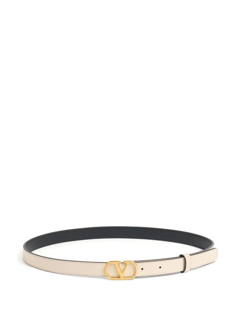 Valentino Garavani 20mm VLogo Signature leather belt - Neutrals - zdjęcie produktu nr 1