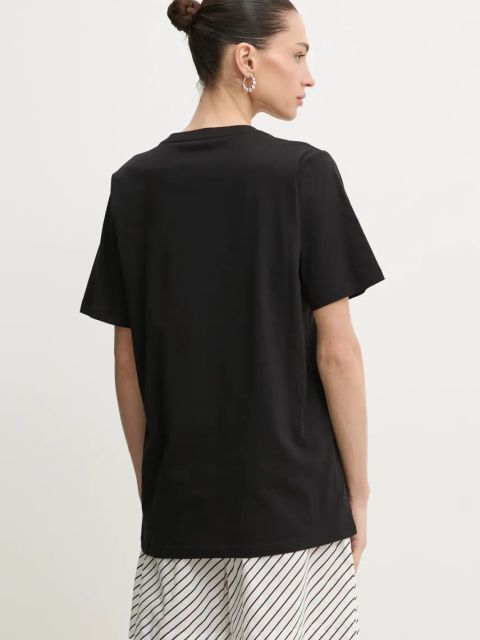 Liu Jo t-shirt bawełniany damski kolor czarny TA5174 JS923