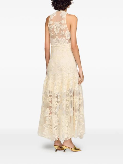 SANDRO floral halter dress - Neutrals