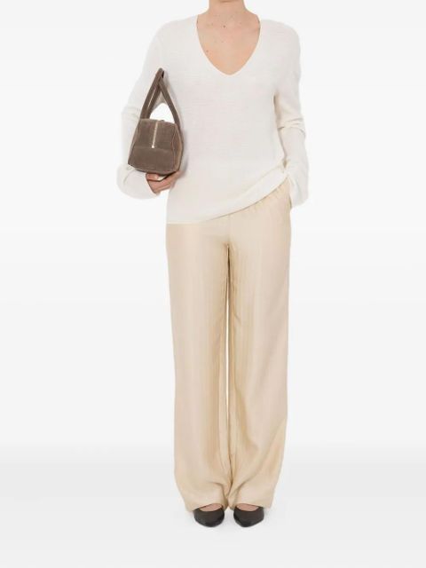 LouLou de Saison V-neck long-sleeve sweater - Neutrals