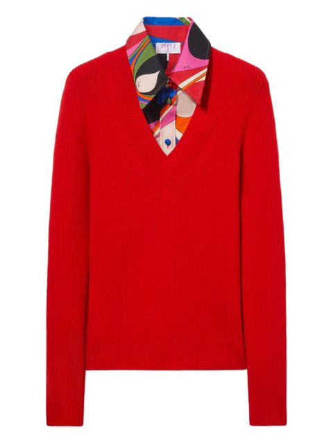 PUCCI onde-print sweater - Red - zdjęcie produktu nr 1