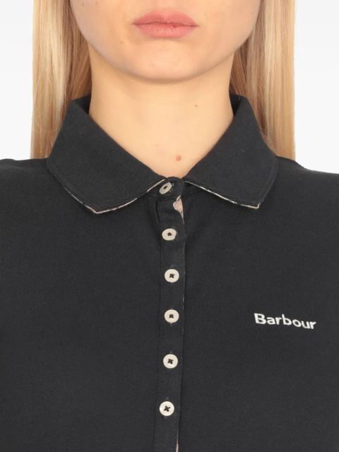 Barbour six-button embroidered-logo polo shirt - Blue