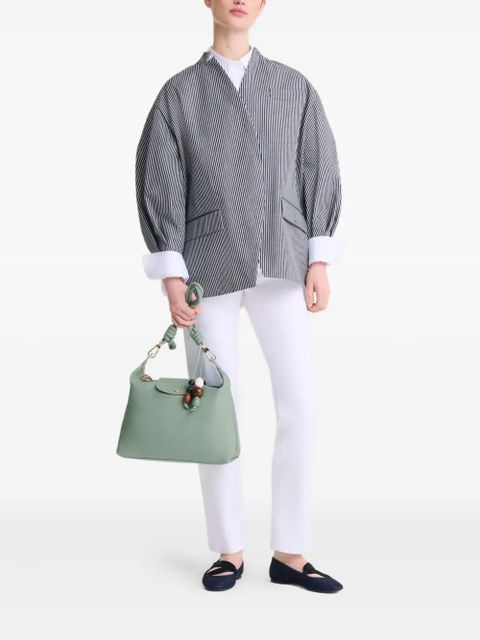 Longchamp Le Pilage beaded-charm shoulder bag - Green