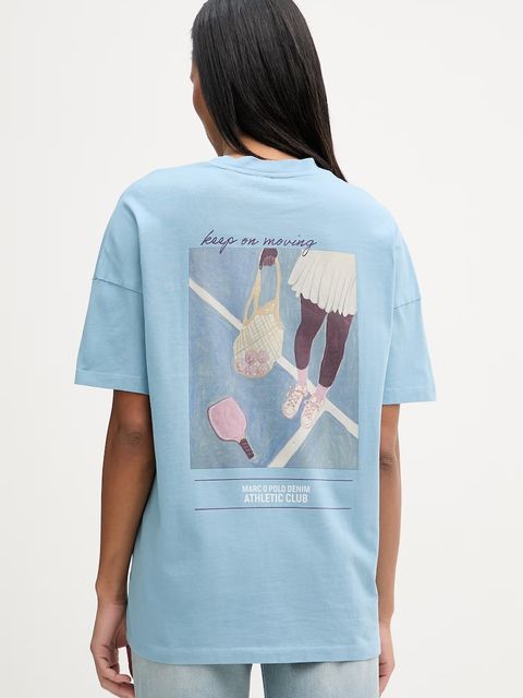 Marc O'Polo T-shirt oversize damski bawełniany - zdjęcie produktu nr 2