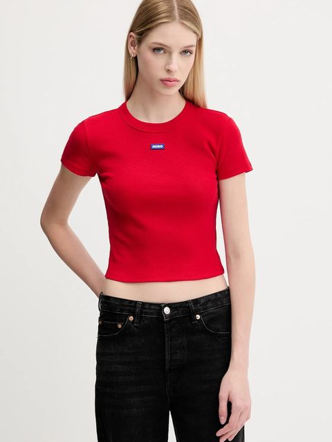 Hugo Blue t-shirt damski kolor czerwony 50510749 - zdjęcie produktu nr 1