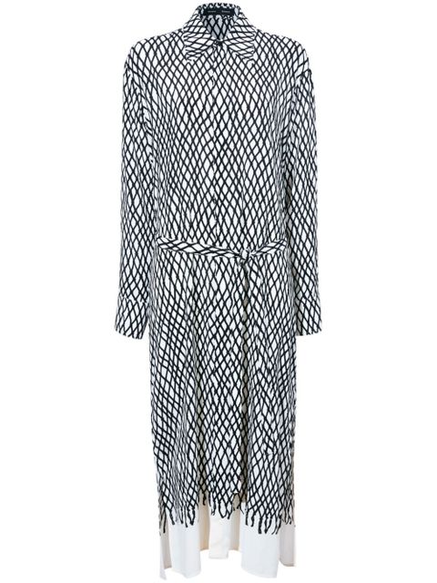 Proenza Schouler Bailey abstract-print midi dress - White - zdjęcie produktu nr 1
