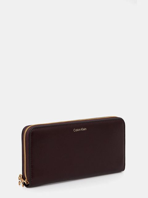 Calvin Klein portfel skórzany damski kolor bordowy LV04F1093G - zdjęcie produktu nr 2