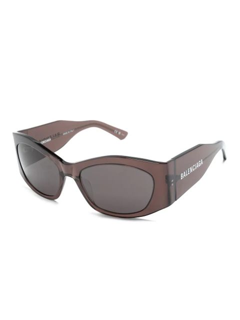 Balenciaga Eyewear transparent geometric-frame sunglasses - Brown - zdjęcie produktu nr 2