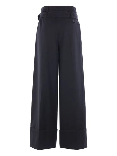 Simone Rocha belted cuffed wide-leg trousers - Blue - zdjęcie produktu nr 2