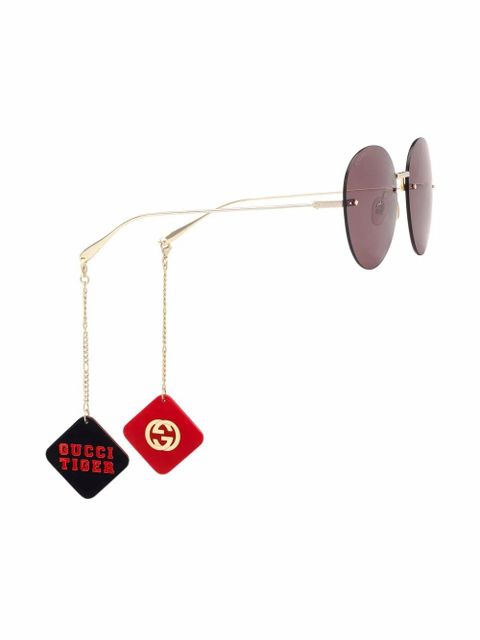 Gucci Eyewear frameless round sunglasses - Gold