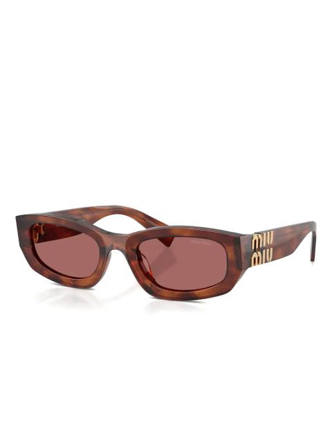 Miu Miu Eyewear logo-detail sunglasses - Brown