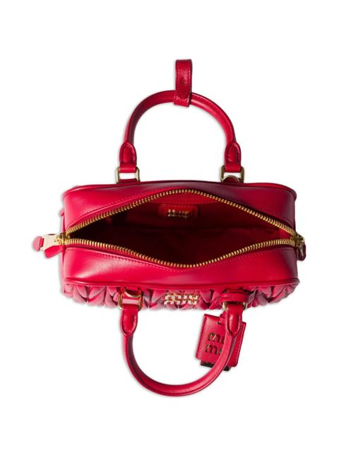 Miu Miu Arcadie matelassé nappa leather bag - Pink