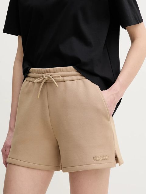 MACKAGE szorty damskie kolor beżowy gładkie medium waist SUMMER.R - zdjęcie produktu nr 1