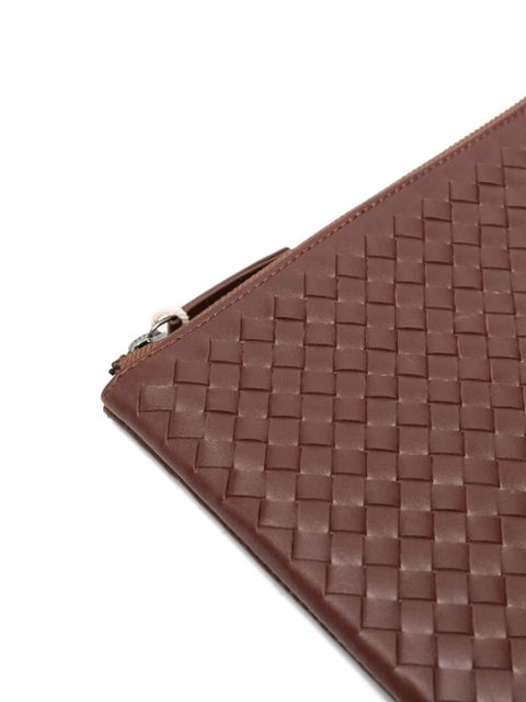 DRAGON DIFFUSION A4 woven clutch bag - Brown