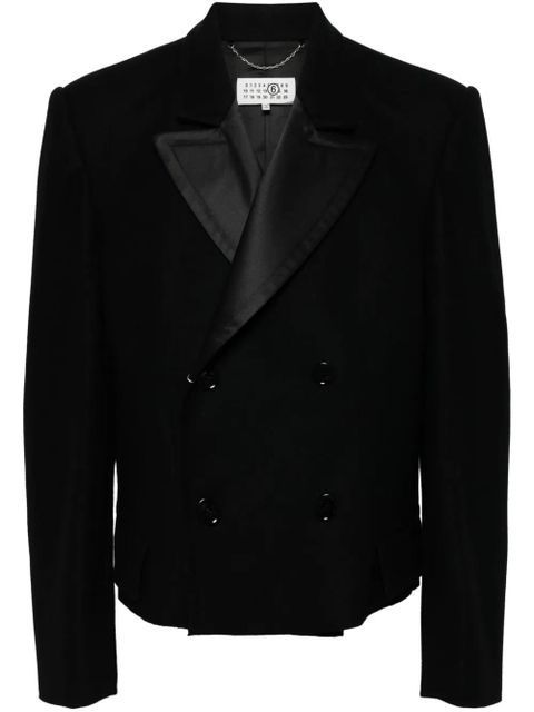 MM6 Maison Margiela patchwork-design blazer - Black - zdjęcie produktu nr 1