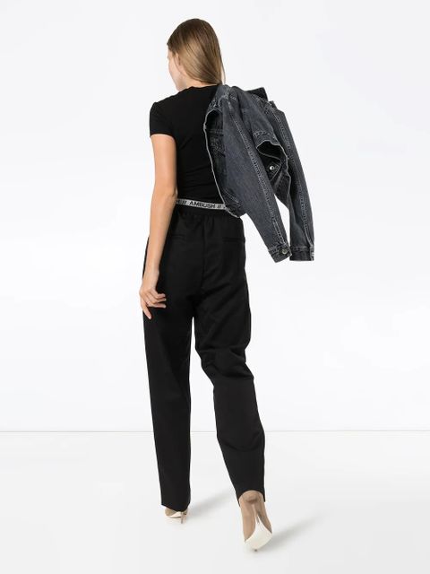 AMBUSH high-waist straight leg trousers - Black - zdjęcie produktu nr 2