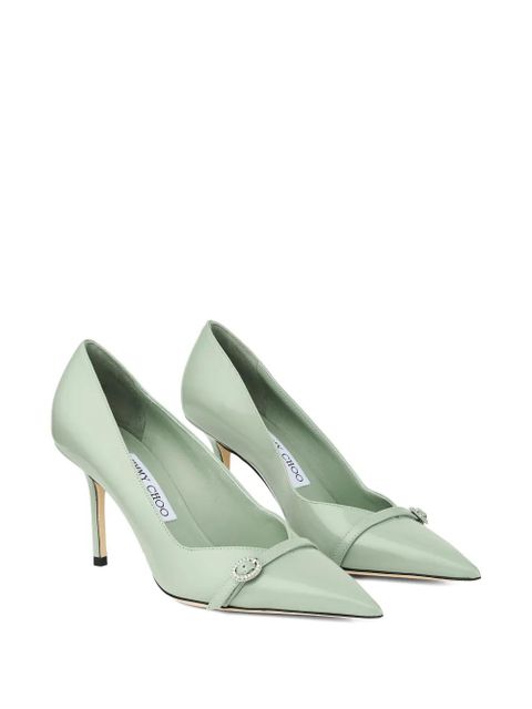 Jimmy Choo pointed toe buckle pumps - Green - zdjęcie produktu nr 2