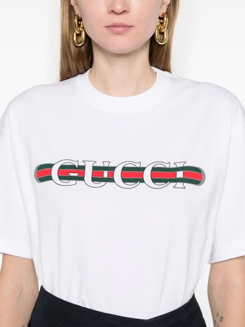 Gucci logo-print cotton T-shirt - White