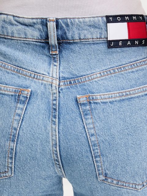 Tommy Jeans jeansy damskie kolor niebieski DW0DW22426