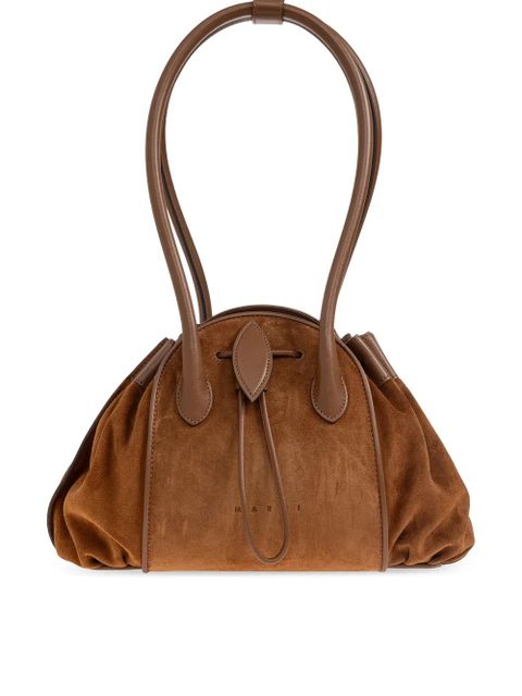 Marni Tulipea drawstring-closure shoulder bag - Brown - zdjęcie produktu nr 1