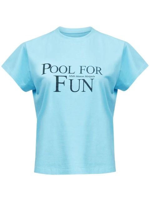 MM6 Maison Margiela crew neck T-shirt - Blue - zdjęcie produktu nr 1