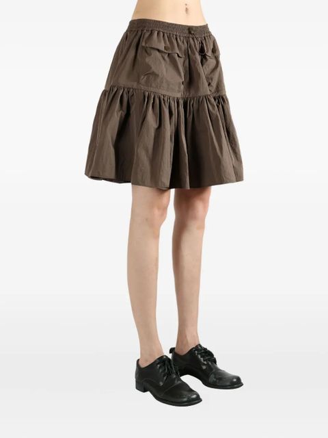 Cecilie Bahnsen ruffled pocket skirt - Brown