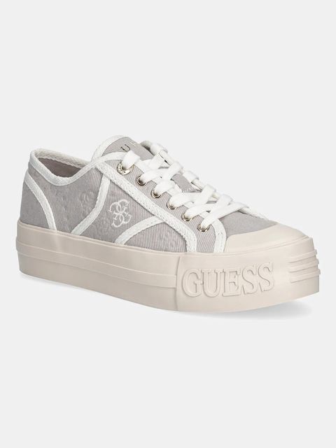 Guess tenisówki ISSAH kolor beżowy FLPISS FAL12 - zdjęcie produktu nr 1