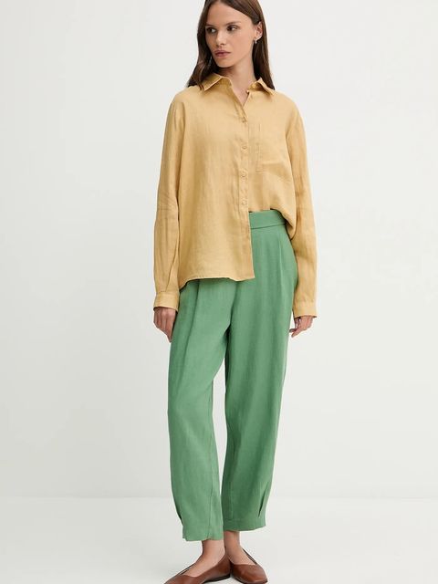 United Colors of Benetton spodnie lniane - zdjęcie produktu nr 2