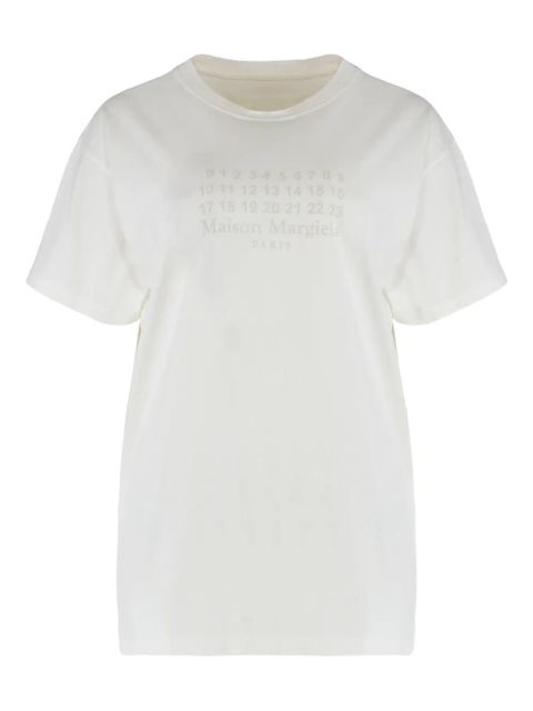 Maison Margiela Numeric cotton jersey T-shirt - Neutrals - zdjęcie produktu nr 1