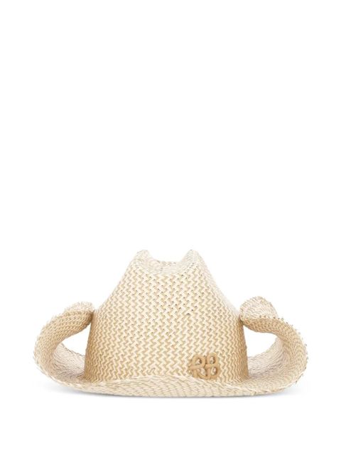Ruslan Baginskiy monogram-embellished woven cowboy hat - Neutrals - zdjęcie produktu nr 1