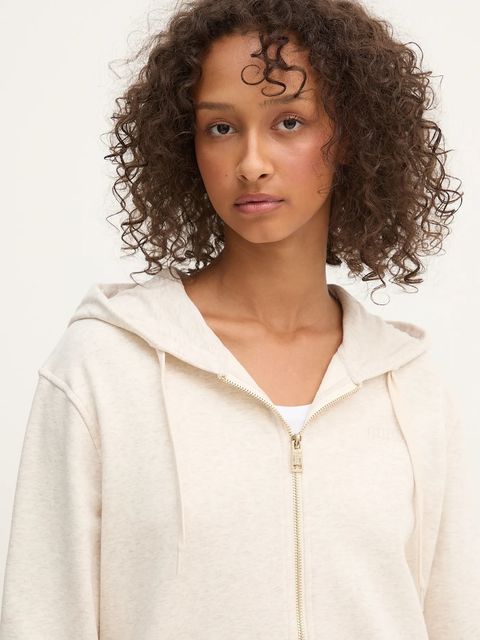 Guess bluza SOFIA damska kolor beżowy z kapturem gładka O5RQ01 KCO31