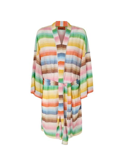 Missoni chevron belted beach dress - Neutrals - zdjęcie produktu nr 1
