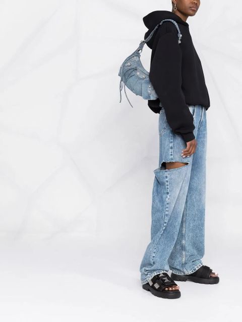 Balenciaga Le Cagole denim shoulder bag - Blue